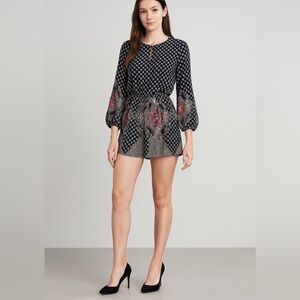 Audrey Long Sleeve Vintage Vibe Romper